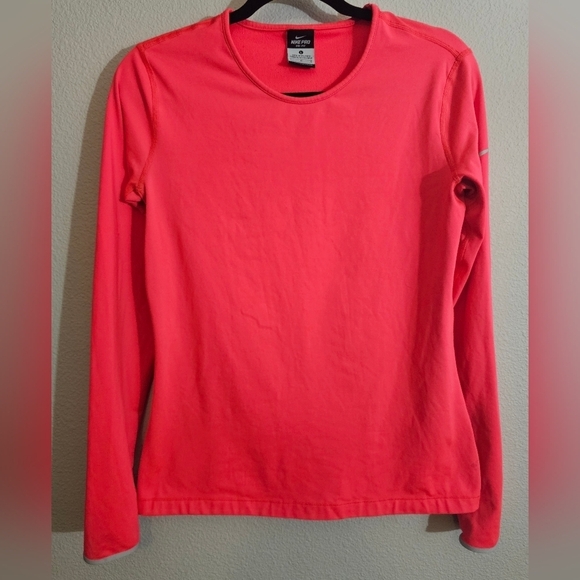 Nike Tops - Nike Pro Dri-Fit Tee Large Vibrant Pink Long Sleeve